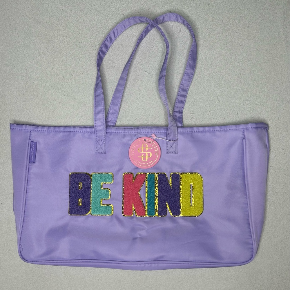 Vibrant Lavender 'Be Kind' Tote Bag